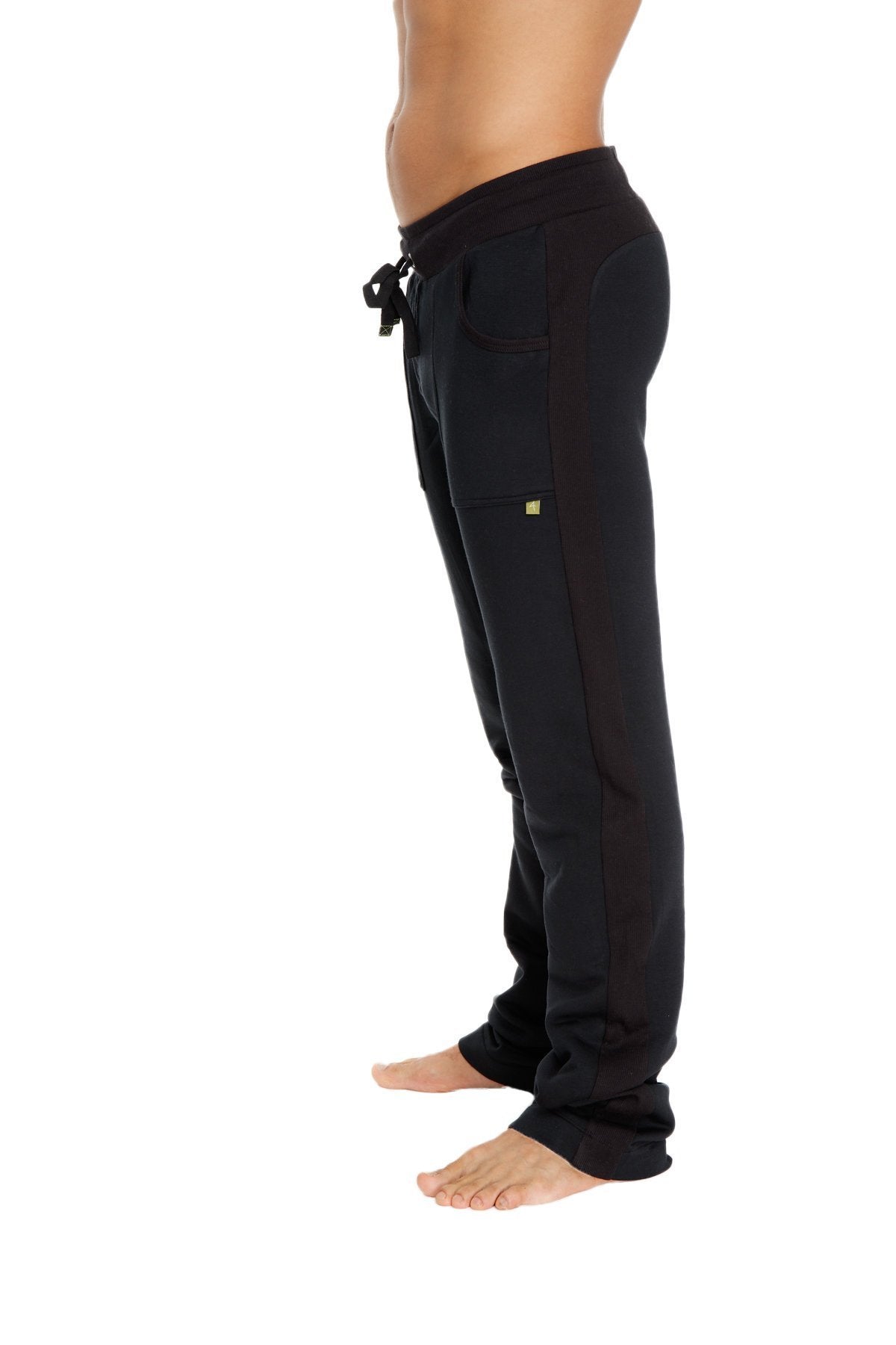 Fleece Tapered Track Sweatpants – Black