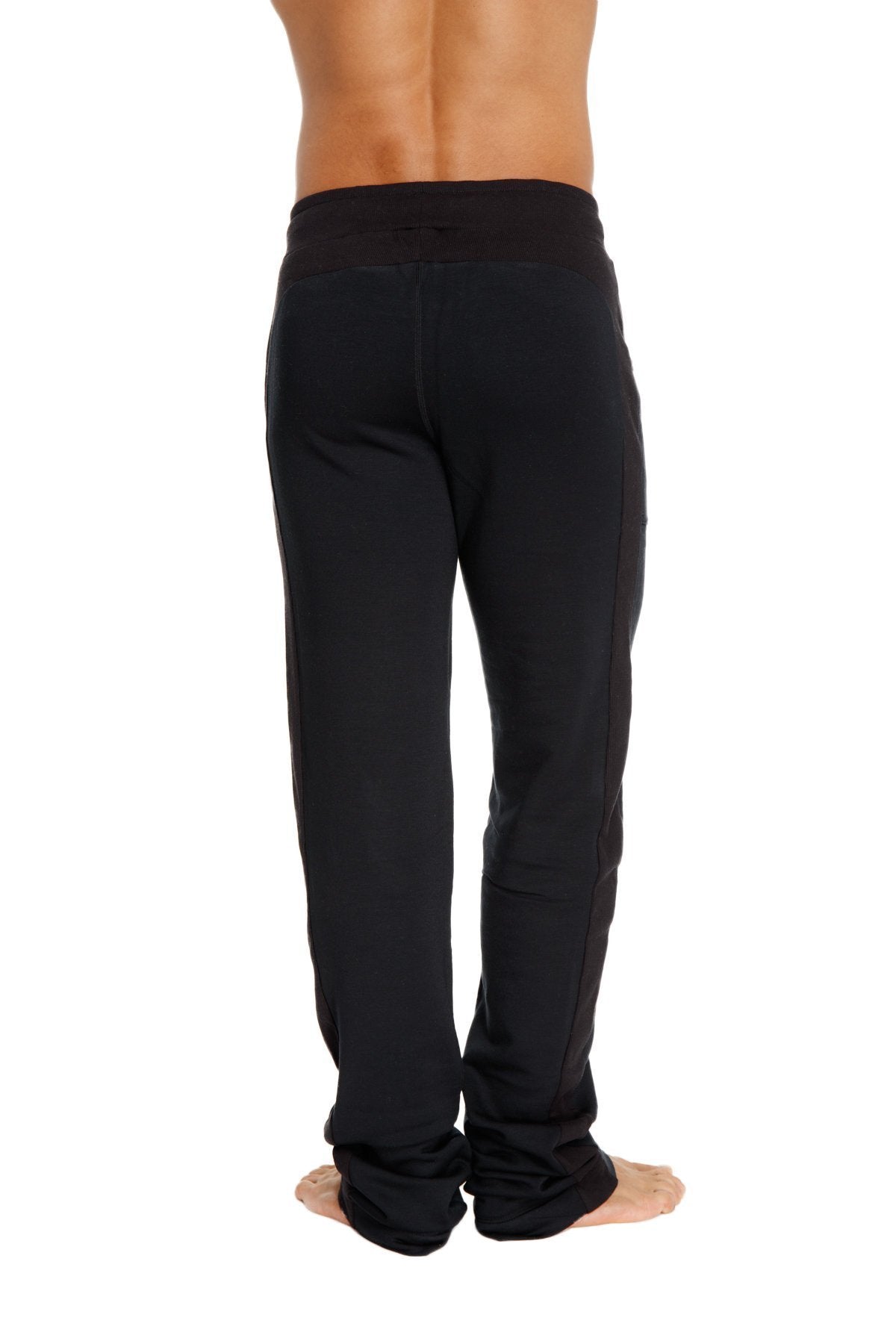 Fleece Tapered Track Sweatpants – Black