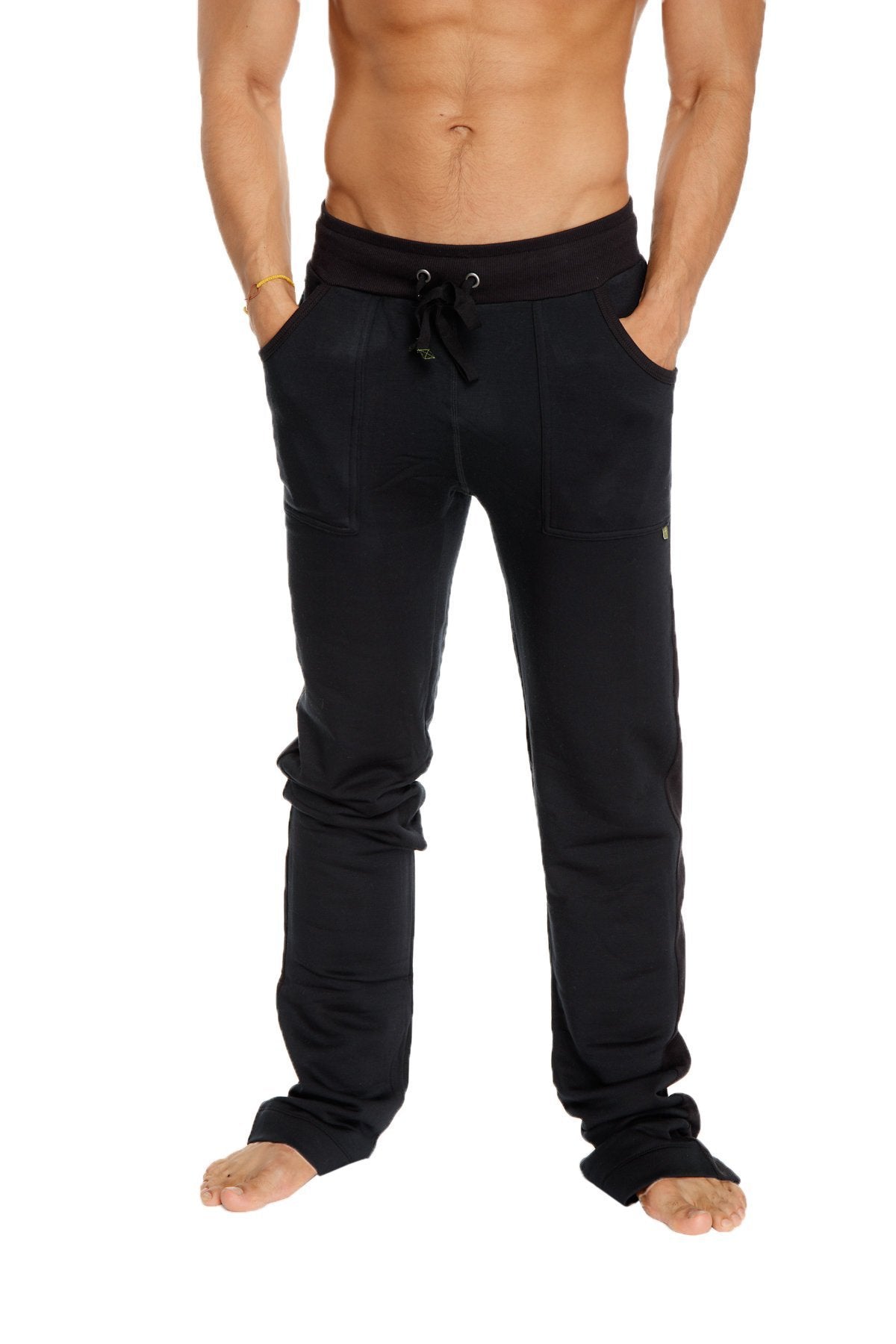 Fleece Tapered Track Sweatpants – Black