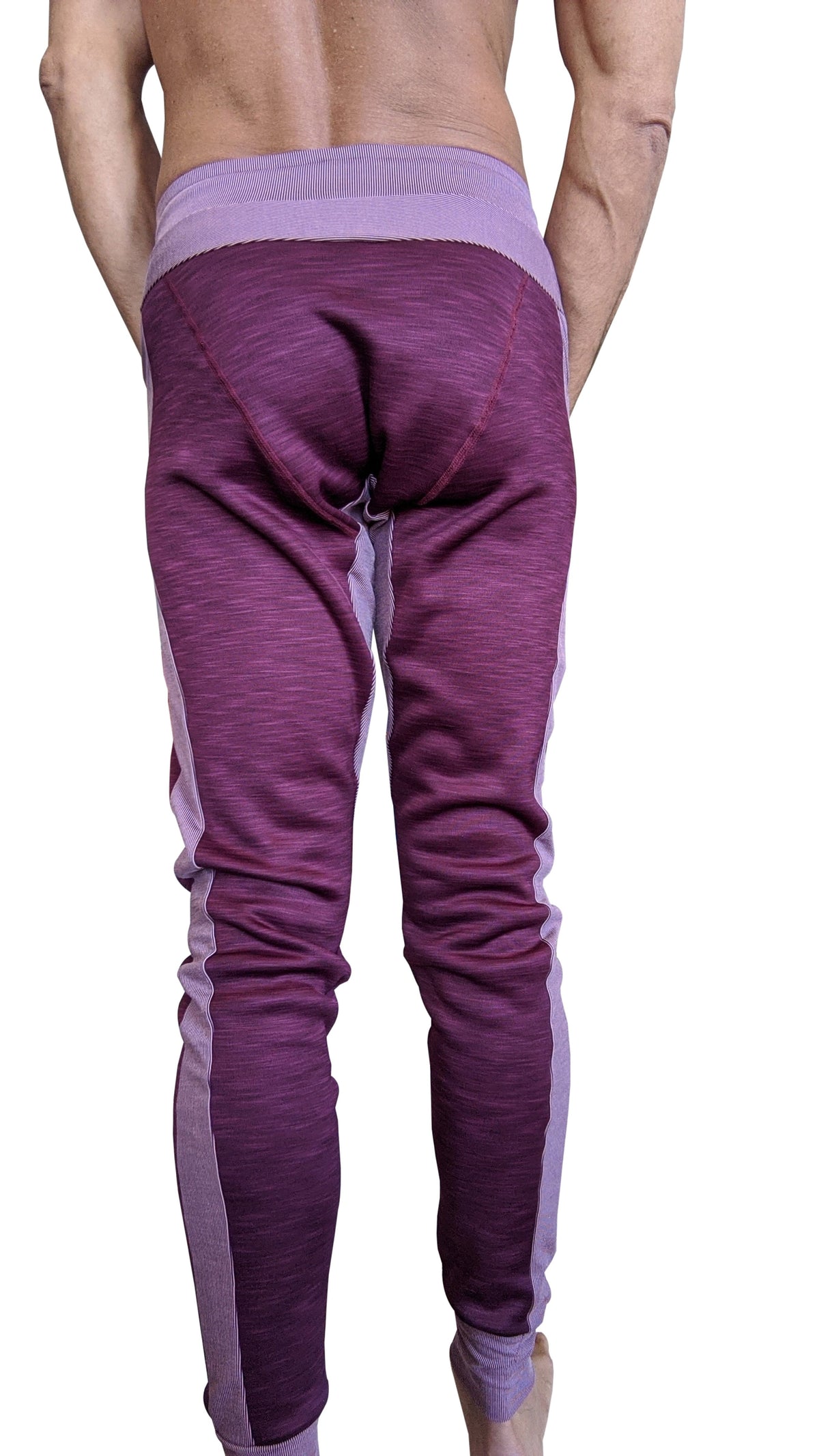 Fleece Long Cuffed Yoga Joggers – Plum Purple