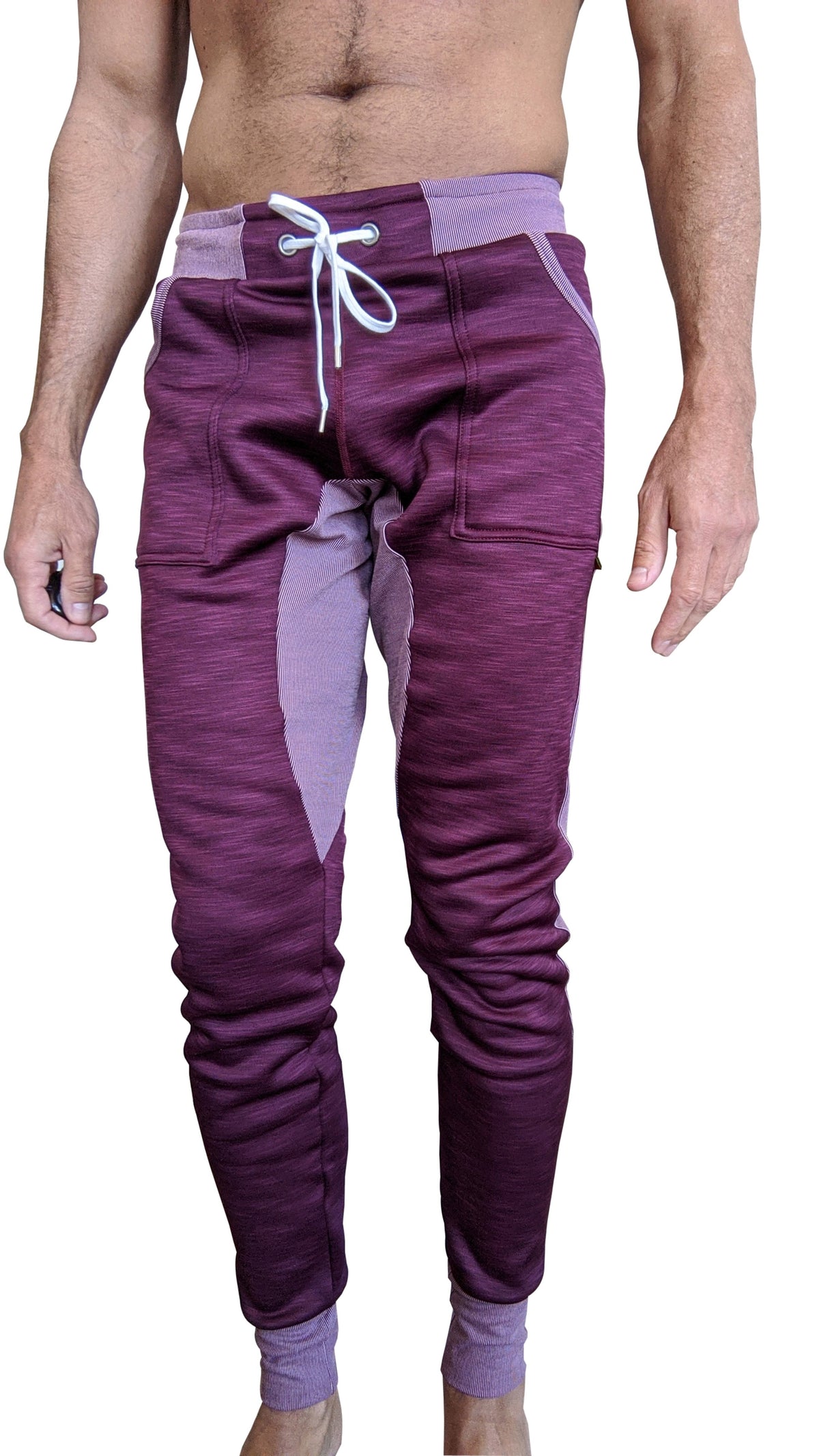 Fleece Long Cuffed Yoga Joggers – Plum Purple