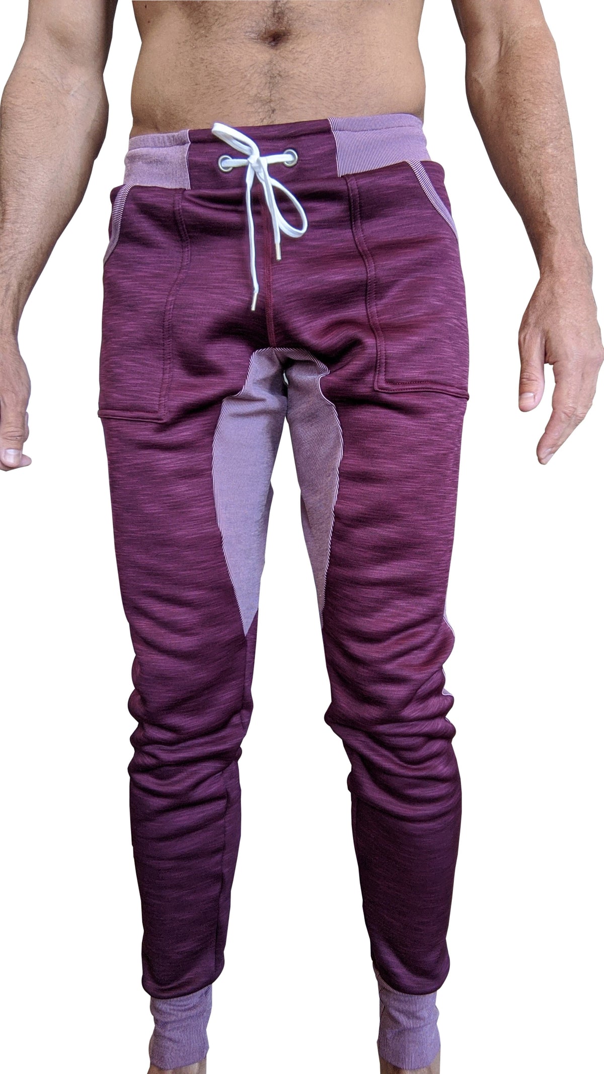 Fleece Long Cuffed Yoga Joggers – Plum Purple
